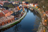 Europe-Czech Republic-Cesky Krumlov-Overview of town and Vltava River Poster Print - Jaynes Gallery # VARPDXEU06BJY0070