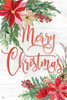 Merry Christmas Poinsettias Poster Print - Mollie B. # VARPDXMOL2176