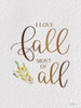 I Love Fall Most of All Poster Print - Imperfect Dust # VARPDXDUST962