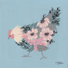 Blue Floral Hen Poster Print - Michele Norman # VARPDXMN261
