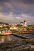 Sweden-Bohuslan-Tjorn Island-Skarhamn-town skyline with Skarhamn church-sunset Poster Print - Walter Bibikow # VARPDXEU28WBI3152