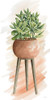 Plant Stand Pot of Flowers I Poster Print - Cindy Jacobs # VARPDXCIN3155