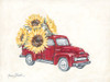 Sunflower Farm Truck Poster Print - Sara Baker # VARPDXBAKE284