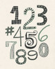 Funky Numbers Dark Poster Print - Michael Mullan # VARPDX68216