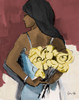 Girl With Yellow Roses Poster Print - Lanie Loreth # VARPDX16634A