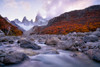 Fitz Roy Under Twilight Poster Print - John Fan # VARPDX1127681