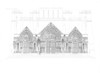 Vintage Monografie de la Cathedrale de Chartres Porche du Nord elevation Gravure de trait Poster Print - Unknown - Item # VARPDXQVT1125