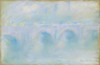 Waterloo Bridge London at Sunset  by Claude Monet Poster Print - Claude Monet