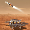 Artist Concept for a proposed Mars Lander and Rocket Poster Print - NASA (12 x 12)