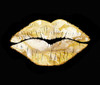 Latte Lips Lined With Gold Poster Print - Tina Lavoie (12 x 10)