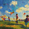 Colorful Kites II Poster Print - Marta Wiley (24 x 24)