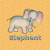 Cute Baby Elephant Poster Print - Tina Lavoie (12 x 12)