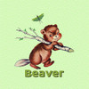 Cute Baby Beaver Poster Print - Tina Lavoie (24 x 24)