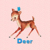 Cute Baby Deer Poster Print - Tina Lavoie (24 x 24)