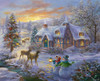 Christmas Cottage Poster Print - Nicky Boehme (30 x 24)