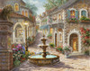 Cobblestone Fountain Poster Print - Nicky Boehme (30 x 24)