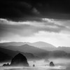 Misty Tide Black And White Poster Print - Don Schwartz (12 x 12)
