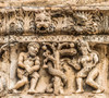 Adam and Eve facade- Nimes Cathedral- Gard- France. Created 1100 AD. Poster Print - William Perry (26 x 24)