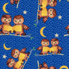 Cute Baby Owls Starry Night Pattern Poster Print - Tina Lavoie (12 x 12)
