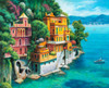 Domina Beach Portofino Italy Poster Print - John Zaccheo (12 x 10)