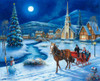 Christmas Sleigh Ride Poster Print - John Zaccheo (12 x 10)