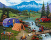 Fishing By the Falls Poster Print - John Zaccheo (24 x 18)