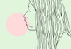 Pink Bubble Gum Poster Print - Robert Farkas (35 x 24)
