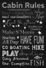 Chalkboard Cabin Rules Poster Print - Tina Lavoie (24 x 36)