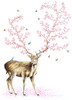 Cherry Blossom Deer Poster Print - Martin Wickstrom (24 x 33)