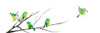 Watercolor Birds 1 Poster Print - Ben Gordon (24 x 8)