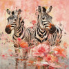 Zebra Rose II Poster Print - Marta Wiley (24 x 24)