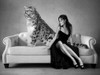 Snow Leopard and Lady, Paris Poster Print - Julian Lauren (24 x 18)