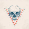 Skull in triangles Poster Print - Balazs Solti (24 x 24)