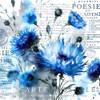 Blue Floral Dreams Poster Print - Andrea Haase (12 x 12)