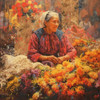 Mexican Flower Lady II Poster Print - Marta Wiley (10 x 10)