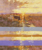Abstract Golden Cow I Poster Print - Marta Wiley (24 x 28)