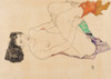 Reclining Female Nude - 1913 Poster Print - Egon Schiele (34 x 24)