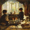 Chess players II Poster Print - Marta Wiley (24 x 24)