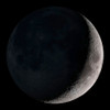 Waxing Crescent Moon Poster Print - NASA (12 x 12)