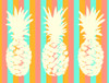 Striped Pineapple Trio Poster Print - Julie DeRice (32 x 24)