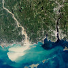 Sediment Spews from Connecticut River Viewed from Space Poster Print - NASA (24 x 24)