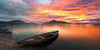 Sunset on a lake, Scotland Poster Print - Images Pangea (36 x 18)