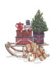 Old Time Christmas Tradition I Poster Print - Sara Baker