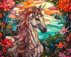 Stained Unicorn Poster Print - Stewart