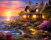 Tropical Cottage Paradise Poster Print - Stewart