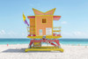 South Beach Lifeguard Chair 3rd Street Poster Print - Richard Silver