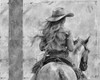 Cowgirl II B And W Poster Print - Marta Wiley