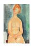 Seated Nude 1918 Poster Print - Amedeo Modigliani