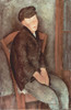 Seated Boy with a Hat 1918 Poster Print - Amedeo Modigliani