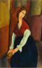 Portrait of Jeanne Hebuterne 1919 Poster Print - Amedeo Modigliani